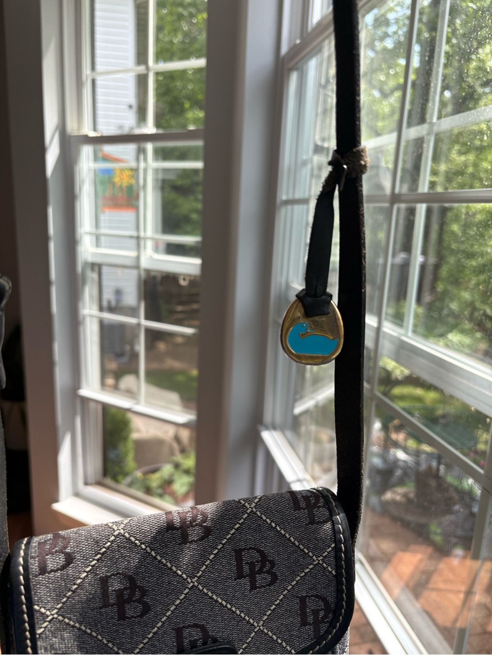 Dooney & Bourke Signature Jacquard Gray Monogram Crossbody Bag - Picture 10 of 10